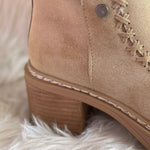 Mia Toula Sand Platform Boots - Jessi Jayne Boutique