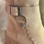 Mia Toula Sand Platform Boots - Jessi Jayne Boutique