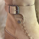 Mia Toula Sand Platform Boots - Jessi Jayne Boutique