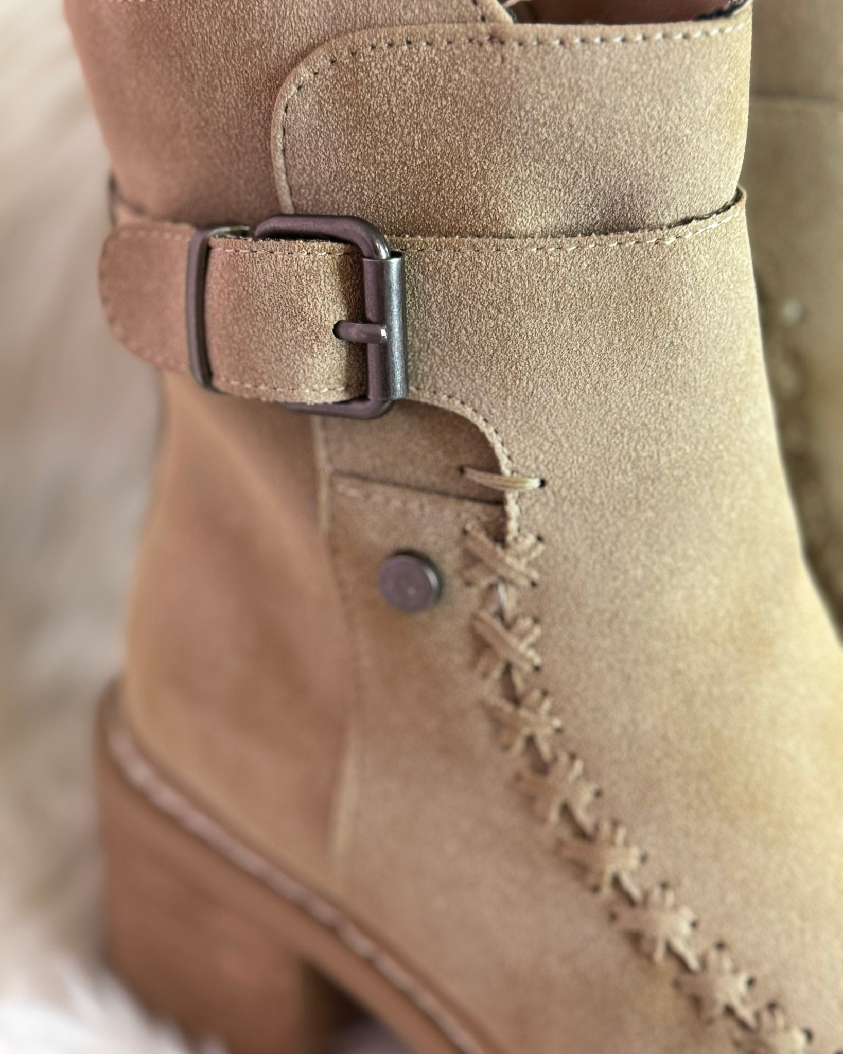 Mia Toula Sand Platform Boots - Jessi Jayne Boutique