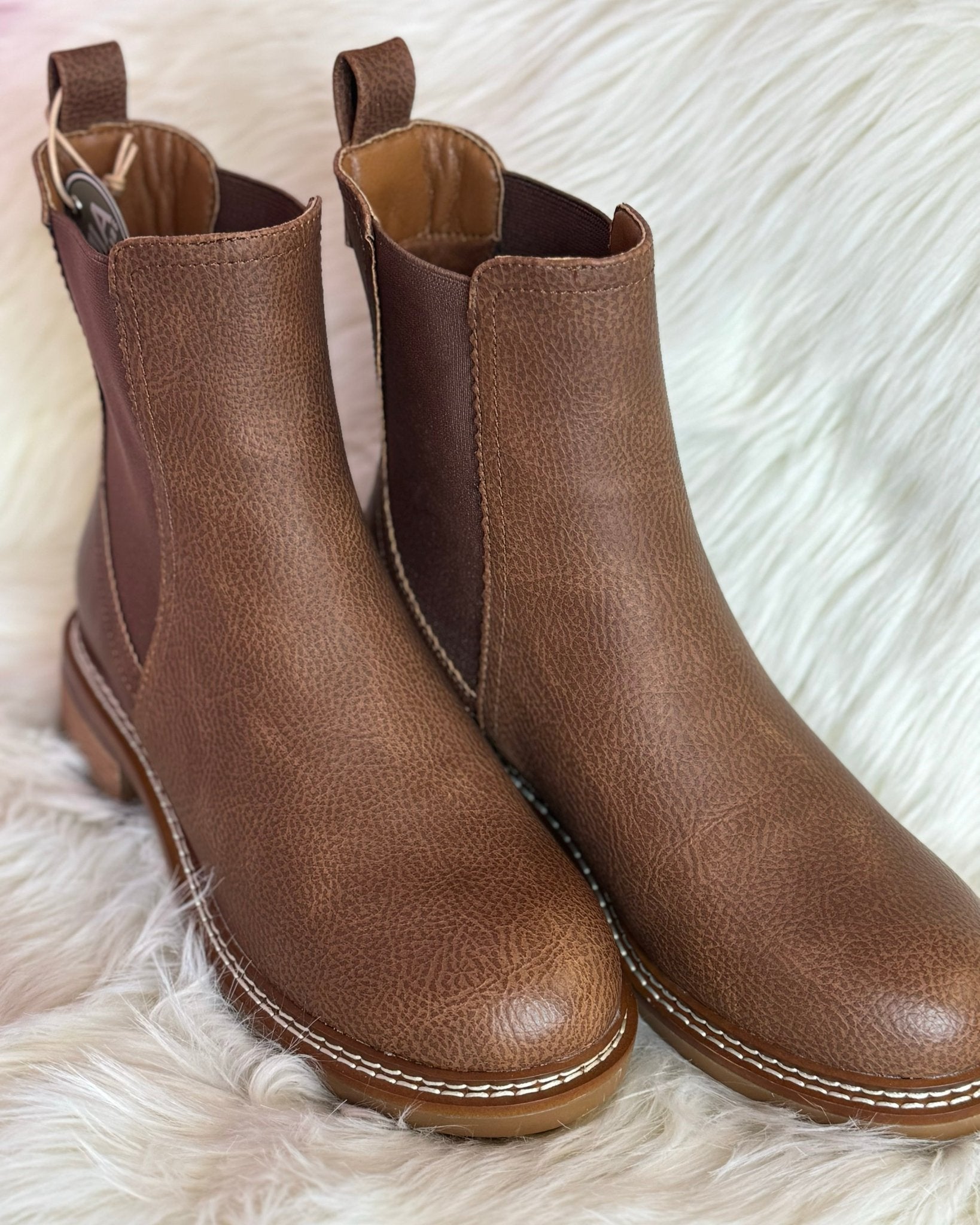 Brown Mia Parker Chelsea Boots - Jessi Jayne Boutique
