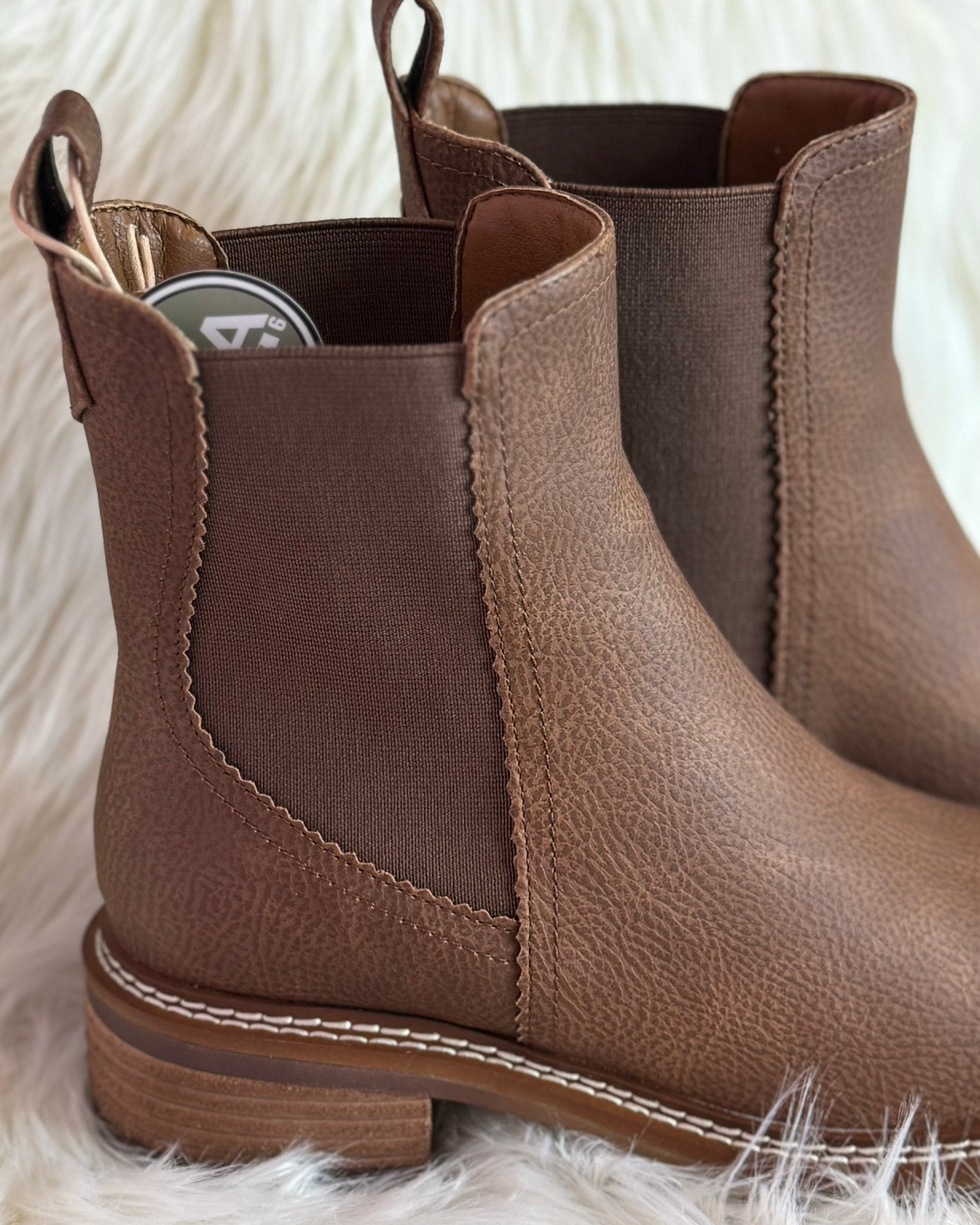 Brown Mia Parker Chelsea Boots - Jessi Jayne Boutique