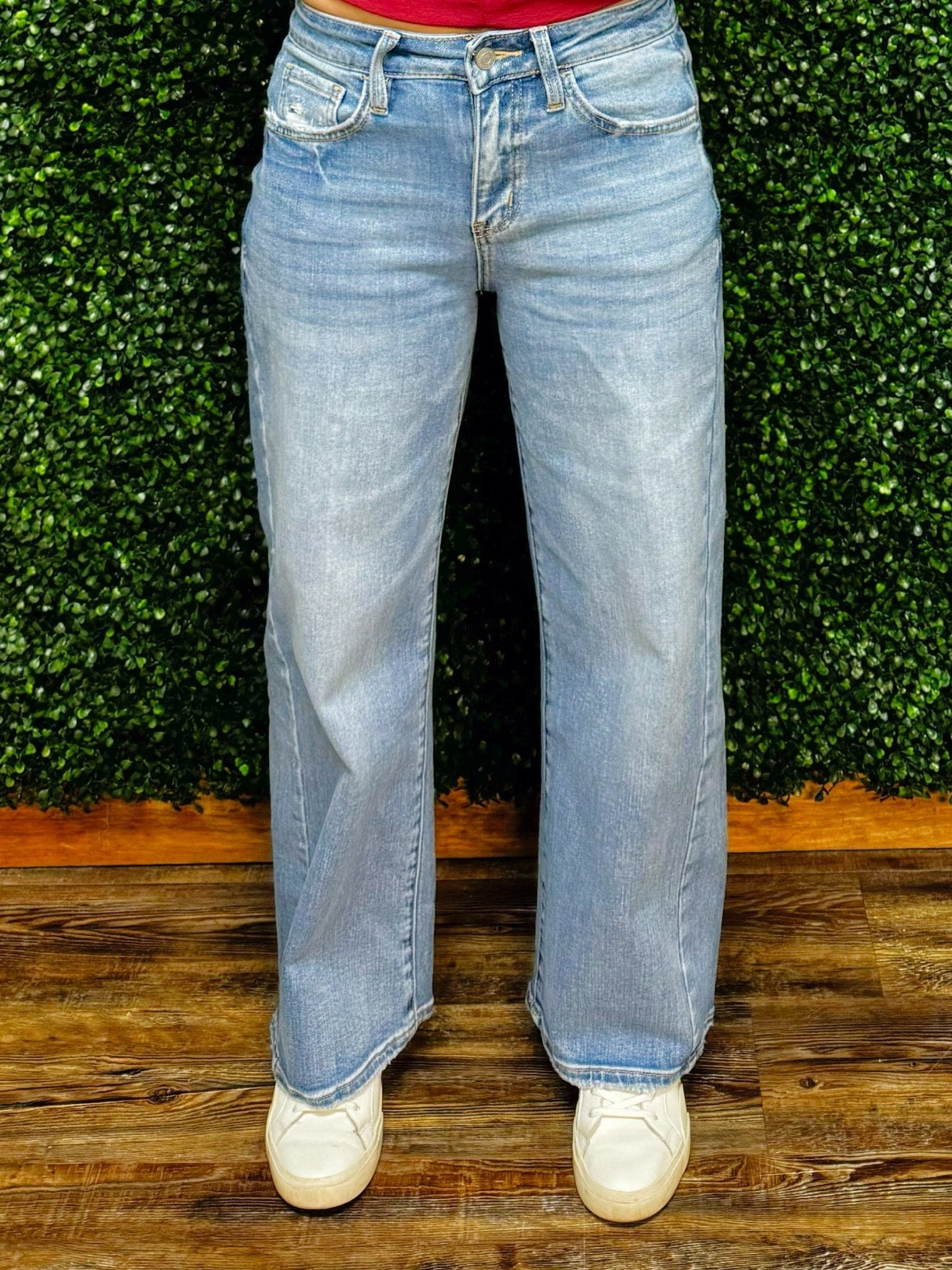 Loveret Medium Wash Baggy Wide Jeans - Jessi Jayne Boutique