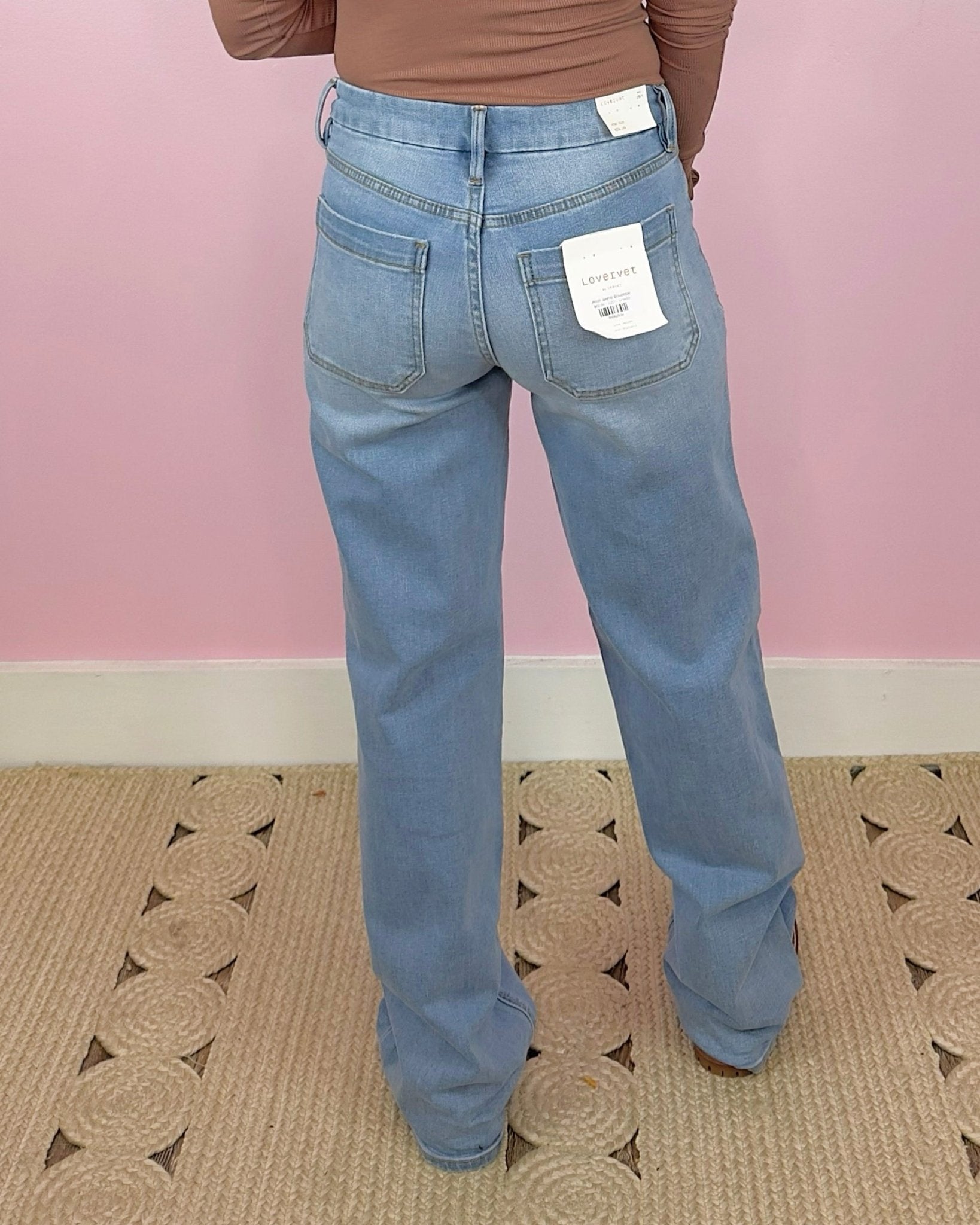 Put You First High Rise Vervet Patch Pocket Wide Leg Jeans 32" Inseam - Jessi Jayne Boutique