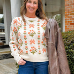 Blossom Meadow Puff Sleeve Sweater - Jessi Jayne Boutique