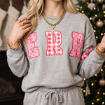 Merry Christmas Patch Sweatshirt - Jessi Jayne Boutique