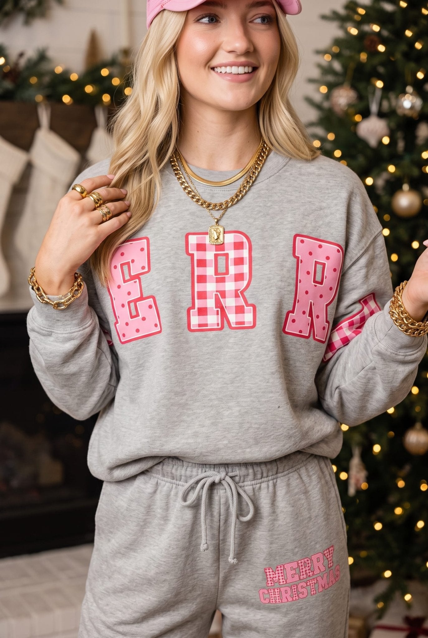 Merry Christmas Patch Sweatshirt - Jessi Jayne Boutique