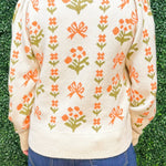Blossom Meadow Puff Sleeve Sweater - Jessi Jayne Boutique