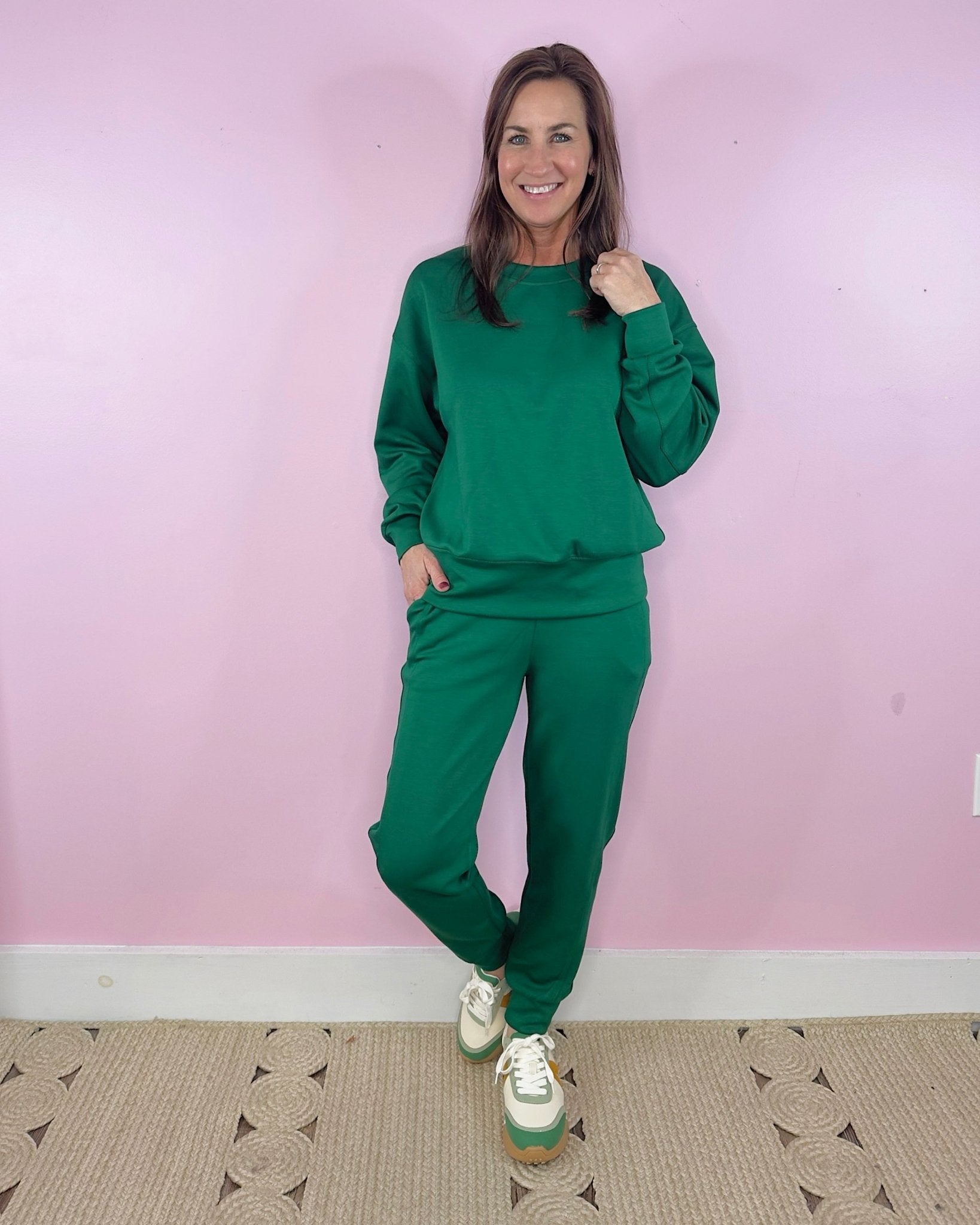Butter Soft Crew neck Scuba Sweatshirt And Jogger Set (4 colors) - Jessi Jayne Boutique