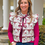 Vintage Bouquet Puff Vest - Jessi Jayne Boutique