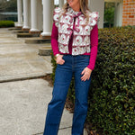 Vintage Bouquet Puff Vest - Jessi Jayne Boutique