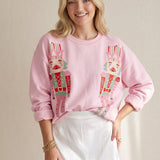 Double Nutcracker Pink Sweatshirt - Jessi Jayne Boutique