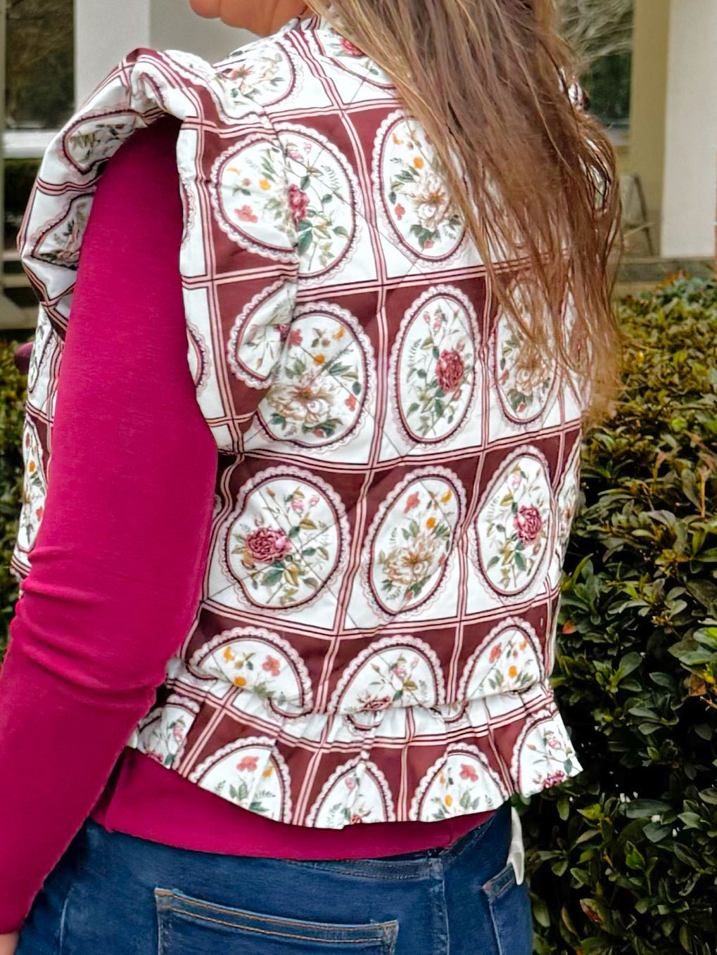 Vintage Bouquet Puff Vest - Jessi Jayne Boutique