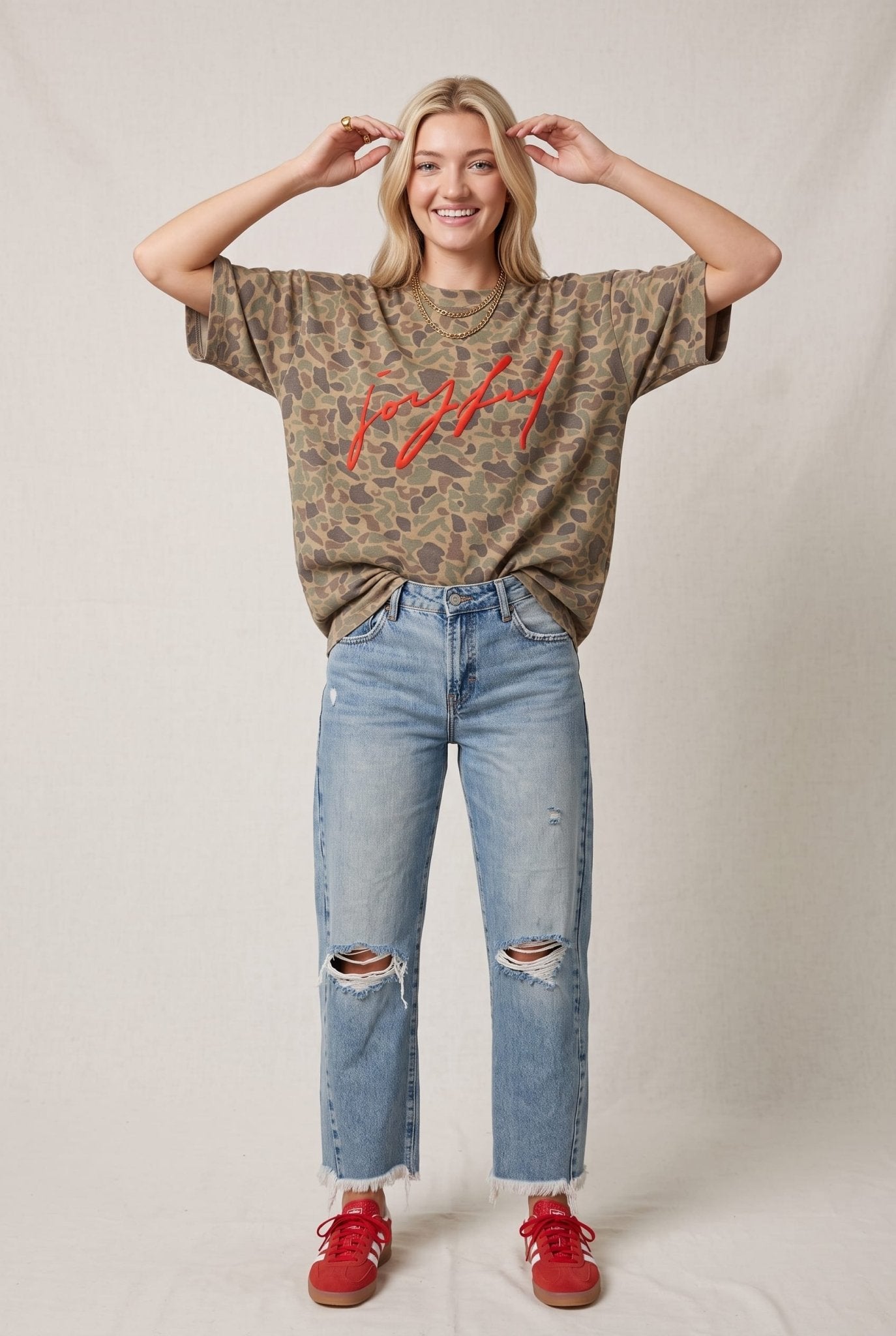 Joyful Duck Camo Heavy Tee - Jessi Jayne Boutique