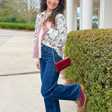 Floral Storyline Button Up Top - Jessi Jayne Boutique