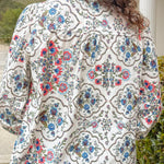 Floral Storyline Button Up Top - Jessi Jayne Boutique