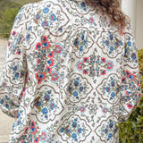 Floral Storyline Button Up Top - Jessi Jayne Boutique