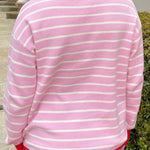 Candy Stripe Contrast Sweater - Jessi Jayne Boutique