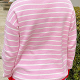 Candy Stripe Contrast Sweater - Jessi Jayne Boutique