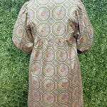 Boho Medallion Puff Sleeve Dress - Jessi Jayne Boutique
