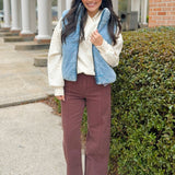 Soft Denim Wash Puffer Vest - Jessi Jayne Boutique