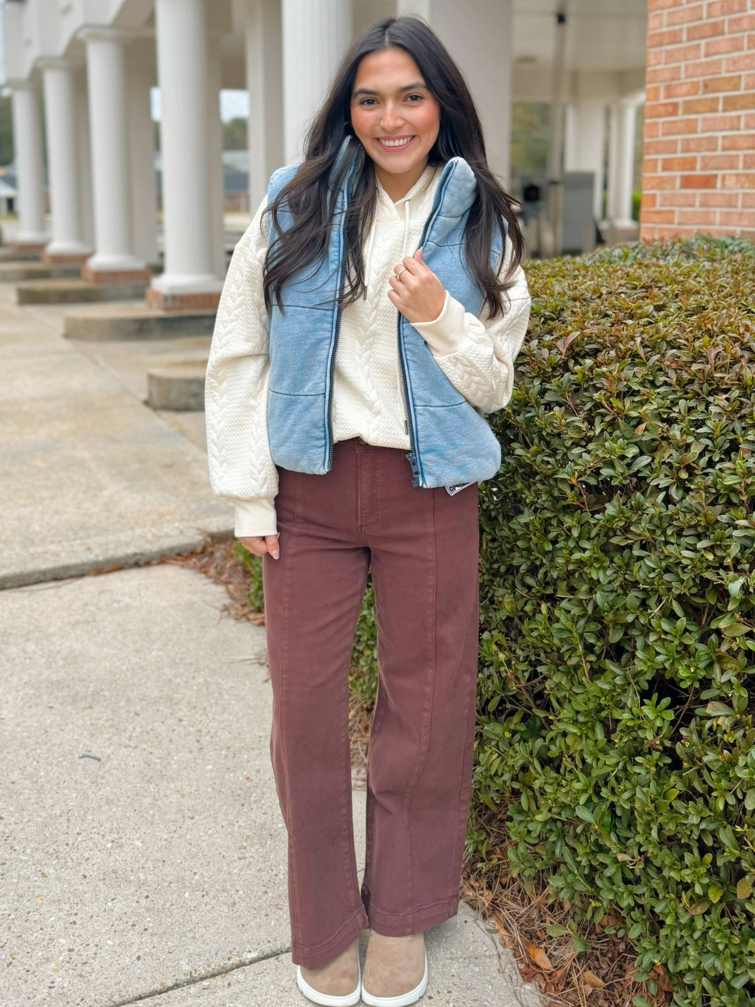 Soft Denim Wash Puffer Vest - Jessi Jayne Boutique