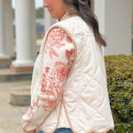 Scallop Trim Quilted Corduroy Vest - Jessi Jayne Boutique