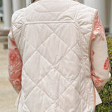 Scallop Trim Quilted Corduroy Vest - Jessi Jayne Boutique