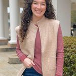 Warm Latte Zip Vest - Jessi Jayne Boutique