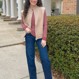 Warm Latte Zip Vest - Jessi Jayne Boutique