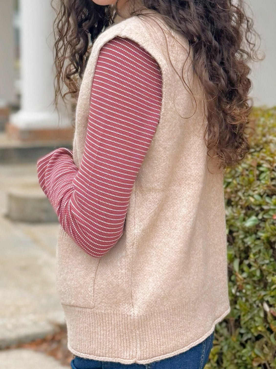 Warm Latte Zip Vest - Jessi Jayne Boutique