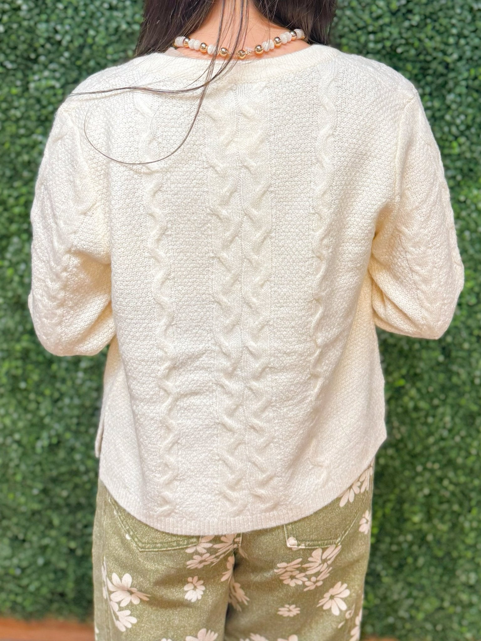 Cream Cable Cozy Cardigan - Jessi Jayne Boutique