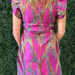 Fuchsia Firework Metallic Dress - Jessi Jayne Boutique