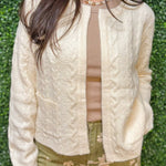 Cream Cable Cozy Cardigan - Jessi Jayne Boutique