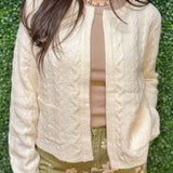 Cream Cable Cozy Cardigan - Jessi Jayne Boutique