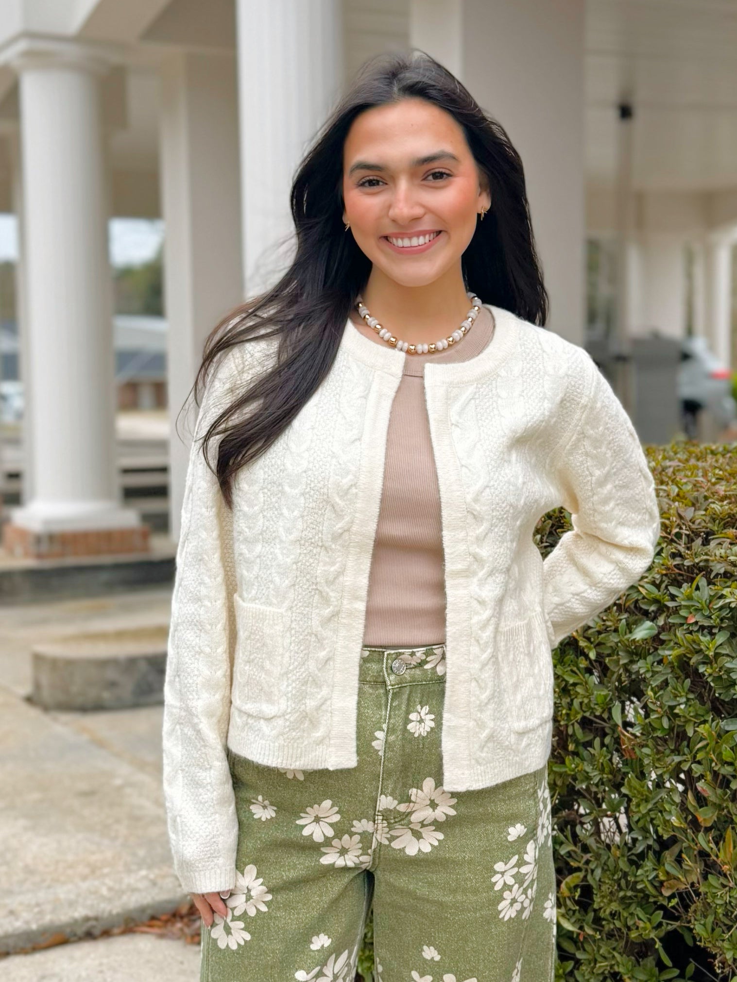 Cream Cable Cozy Cardigan - Jessi Jayne Boutique