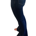 Judy Blue High Rise Raw Hem Dark Wash Flare Jean (Tall) - Jessi Jayne Boutique