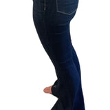 Judy Blue High Rise Raw Hem Dark Wash Flare Jean (Tall) - Jessi Jayne Boutique