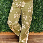 Olive Bloom Barrel Jeans - Jessi Jayne Boutique