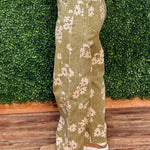 Olive Bloom Barrel Jeans - Jessi Jayne Boutique