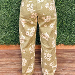 Olive Bloom Barrel Jeans - Jessi Jayne Boutique