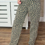 Risen Wildside Leopard Wide Leg Jeans - Jessi Jayne Boutique