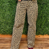 Risen Wildside Leopard Wide Leg Jeans - Jessi Jayne Boutique