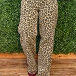 Risen Wildside Leopard Wide Leg Jeans - Jessi Jayne Boutique