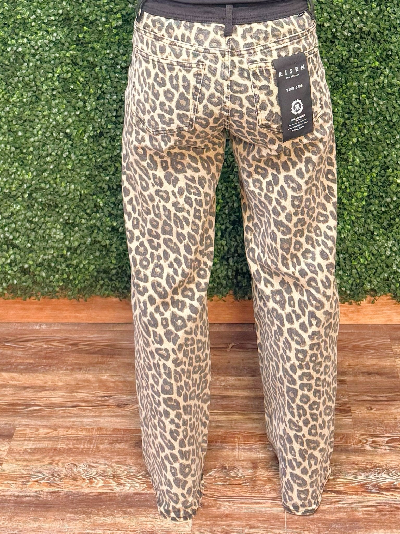 Risen Wildside Leopard Wide Leg Jeans - Jessi Jayne Boutique
