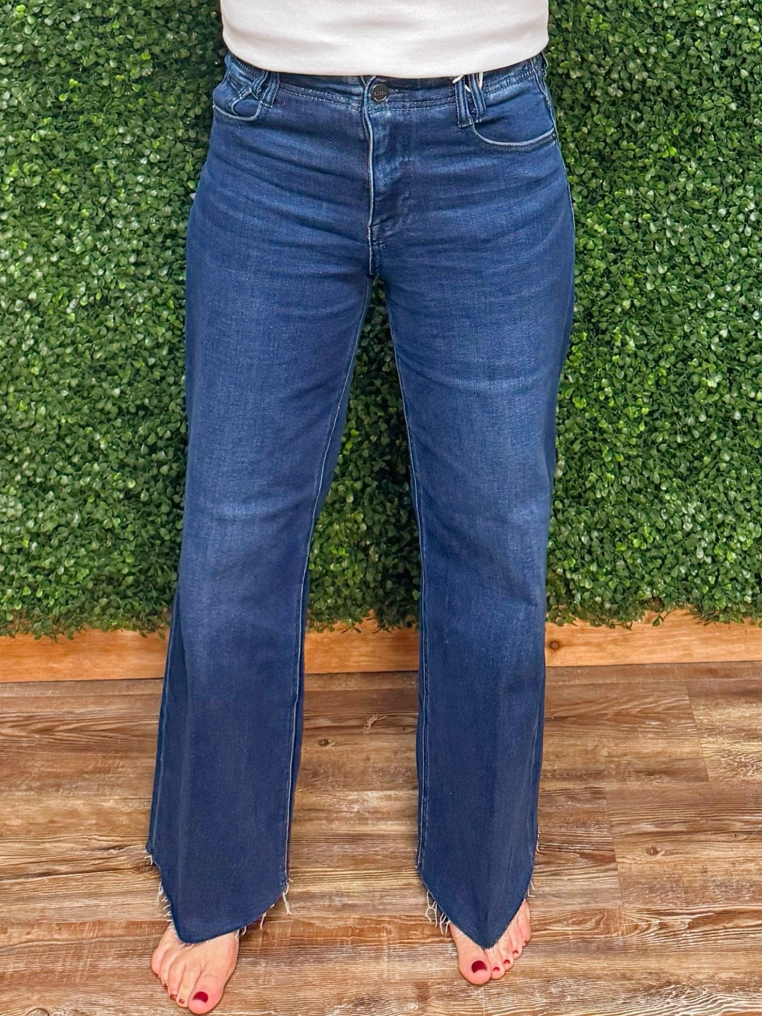 Risen Rover High Rise Ankle Wide Jeans - Jessi Jayne Boutique