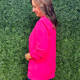 Electric Rose Open Blazer - Jessi Jayne Boutique