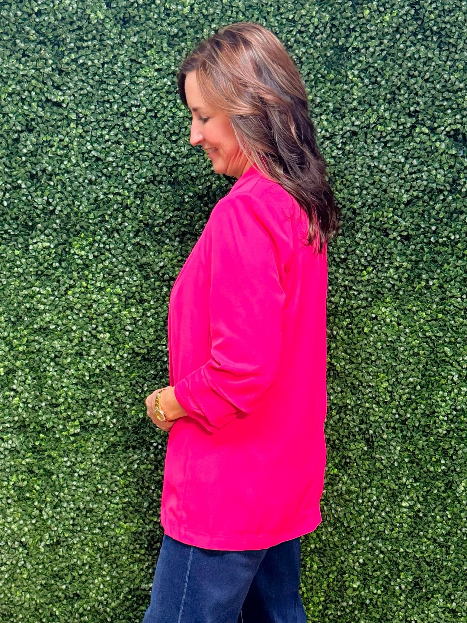 Electric Rose Open Blazer - Jessi Jayne Boutique