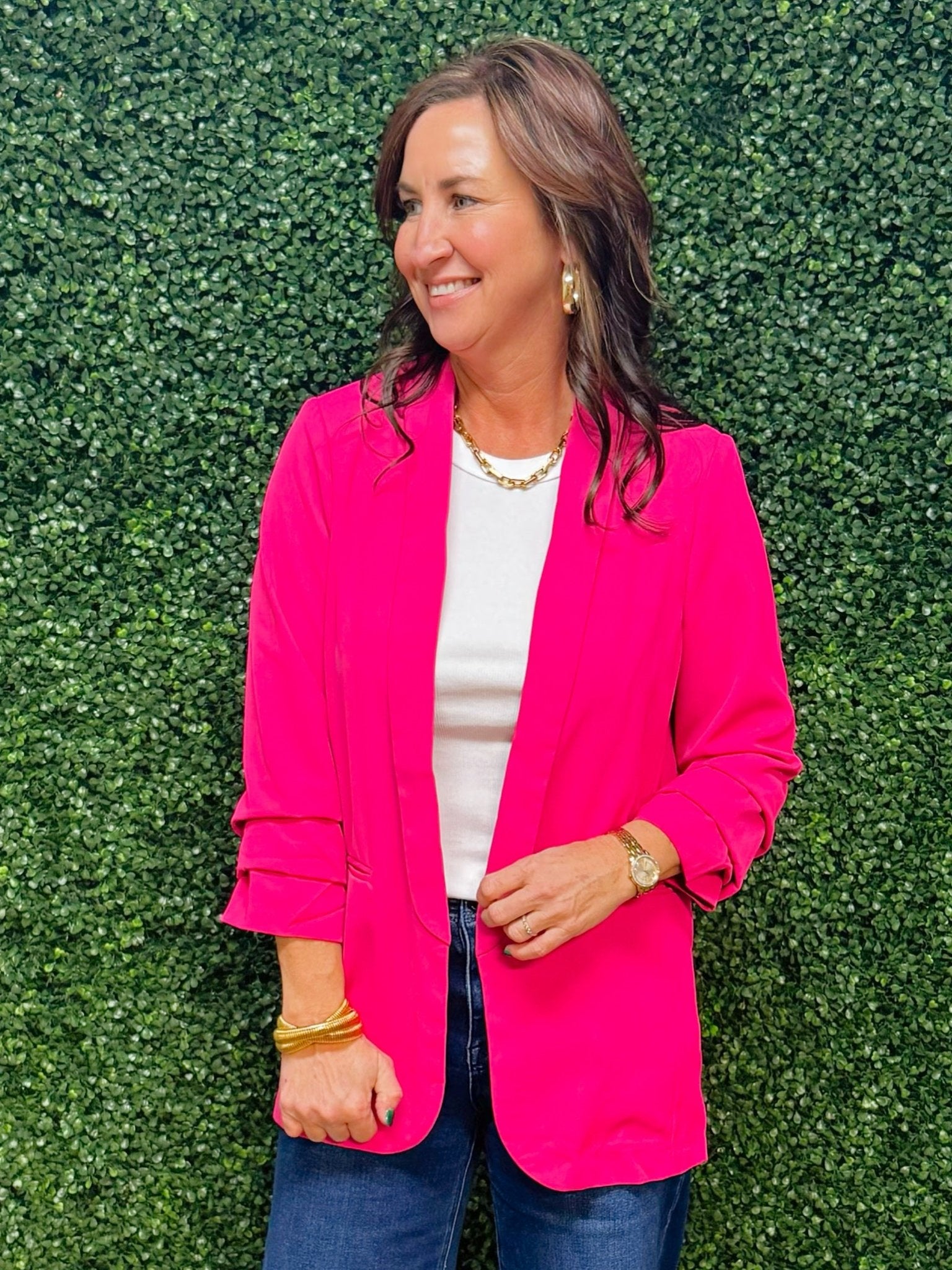 Electric Rose Open Blazer - Jessi Jayne Boutique