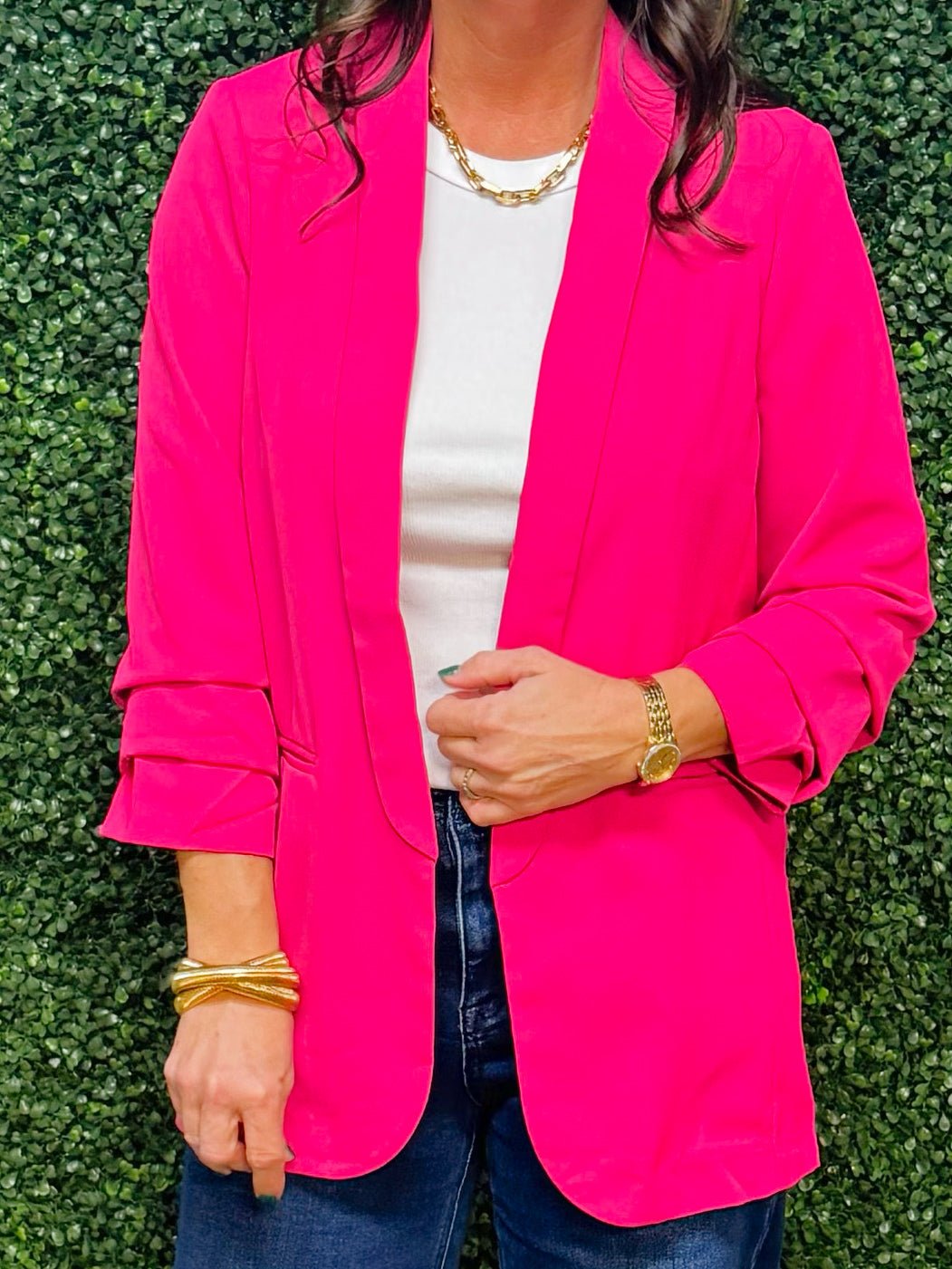 Electric Rose Open Blazer - Jessi Jayne Boutique